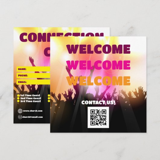 Electric Praise Church Connection Card カード (正面/裏面)