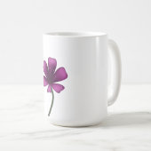 Electric Purple Glossy Bloom Moody Dark Botanical  コーヒーマグカップ (正面右)