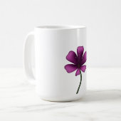 Electric Purple Glossy Bloom Moody Dark Botanical  コーヒーマグカップ (正面左)