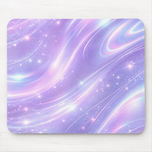 Electric purple neon patterns AI art  マウスパッド (正面)