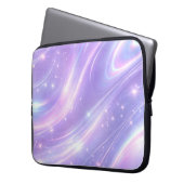 Electric purple neon patterns AI art  ラップトップスリーブ (正面左)