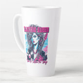 Electric Queen - ステージを魅了するために生まれた カフェラテマグ (左アングル)