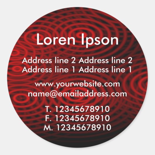 Electric Rain Redビジネス/プロフィール ラウンドシール (正面)