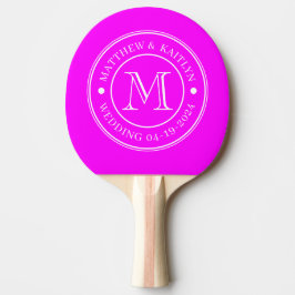 Electric Retro Pink ウェディングモノグラム 卓球ラケット