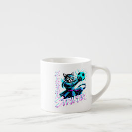  Electric Samurai Cat Mug - Perfect for Anime Fans エスプレッソカップ