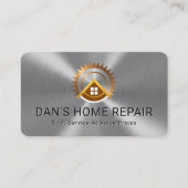 Electric Saw Rooftop On Silver Metallic Layer 名刺 (正面)