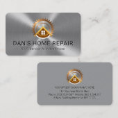 Electric Saw Rooftop On Silver Metallic Layer 名刺 (正面/裏面)