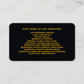 “Electric Service Company ” Business Card 名刺 (裏面)