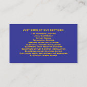 “Electric Service Company ” Business Card 名刺 (裏面)