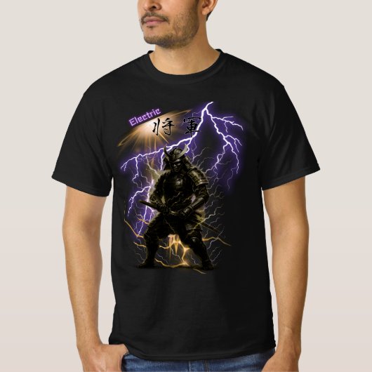 Electric Shogun – Golden Voltage Samurai Tシャツ (正面)