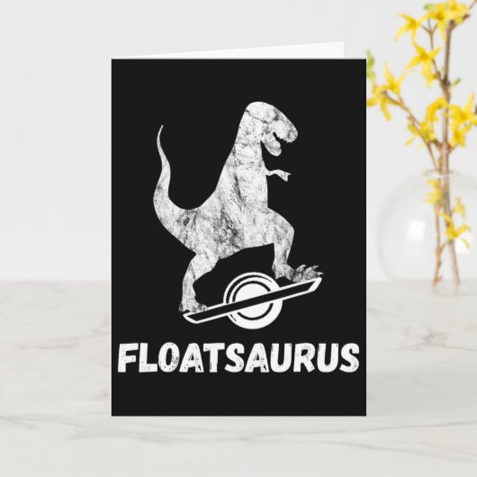 Electric Skateboard Float T-rex Saurus One Wheel V カード (黄色い花)