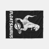 Electric Skateboard Float T-rex Saurus One Wheel V フリースブランケット (正面(横))