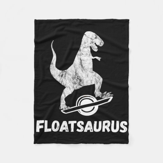 Electric Skateboard Float T-rex Saurus One Wheel V フリースブランケット (正面)