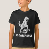 Electric Skateboard Float T-rex Saurus One Wheel V Tシャツ (正面)