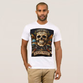 Electric Skull Rock Festival Tee | ギター & ドラム Tシャツ (正面フル)