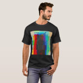 Electric Starlight Glitch デジタルアート Tシャツ (正面フル)