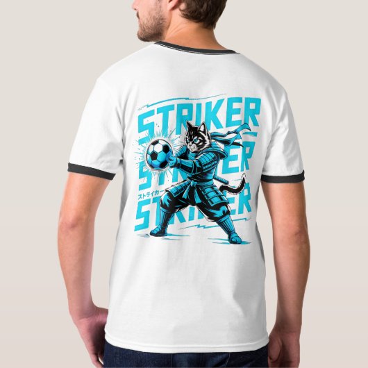 Electric Striker Samurai Cat - For Athletes Tシャツ (裏面)