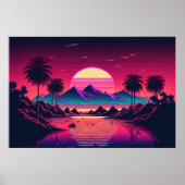 Electric Sunset Symphony: A Synthwave Ode to Natur ポスター (正面)