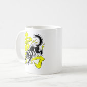 Electric Thunder Cat Soccer Gift for Gamers & Anim コーヒーマグカップ (正面左)