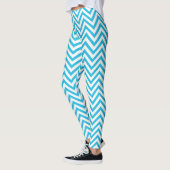Electric Tide: Blue & White Chevron Leggings レギンス (左)