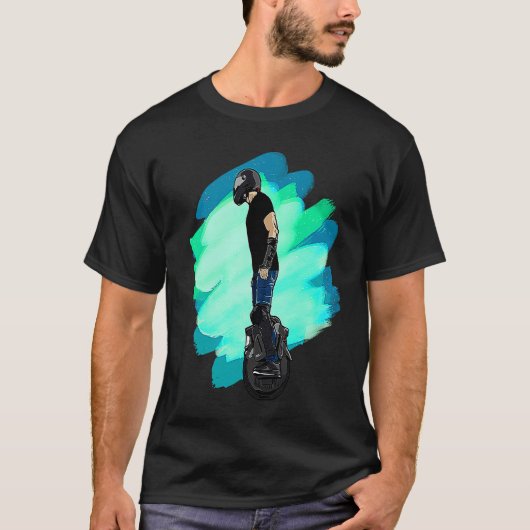Electric Unicycle Stunt Biker Tシャツ (正面)