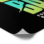 Electric Up Batman Running Through Typography ポスター (角)