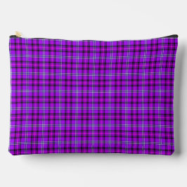 Electric Violet and Fuchsia Plaid Purple Pink アクセサリーポーチ