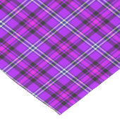Electric Violet and Fuchsia Plaid Purple Pink ショートテーブルランナー (コーナー)