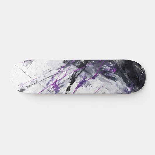 Electric Violet Marble Abstract Skateboard スケートボード (横)