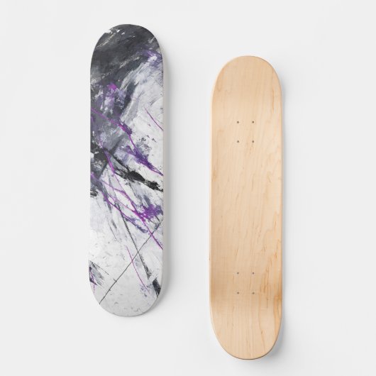 Electric Violet Marble Abstract Skateboard スケートボード (正面)