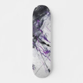 Electric Violet Marble Abstract Skateboard スケートボード (正面)