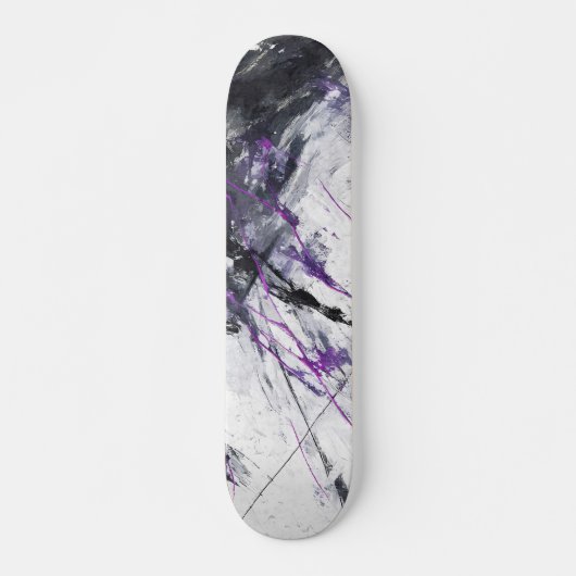 Electric Violet Marble Abstract Skateboard スケートボード (正面)