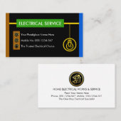 Electric Wire Bulb Colors Electricity 名刺 (正面/裏面)