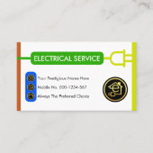 Electric Wire Plug Colors Electricity 名刺 (正面)
