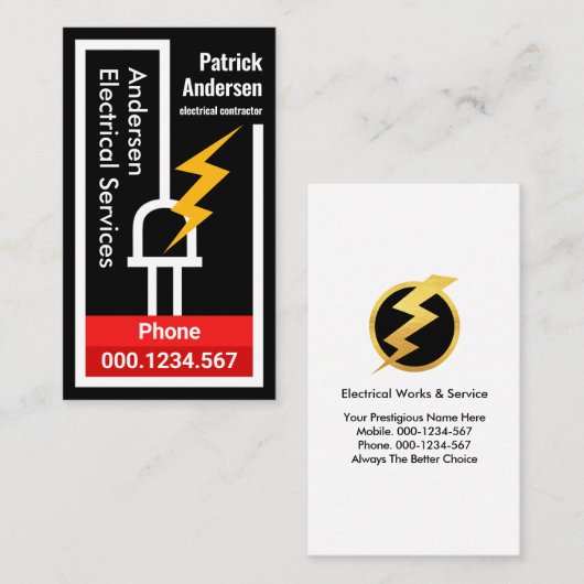 Electric Wiring Circuit Draws Power 名刺 (正面/裏面)