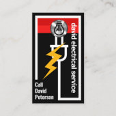 Electric Wiring Circuit Powers Bulb 名刺 (正面)