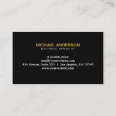 Electrical Contractor Electrician Professional     名刺 (裏面)