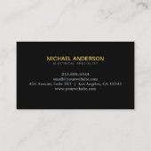 Electrical Contractor Electrician Professional 名刺 (裏面)