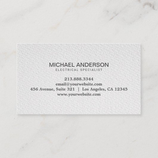 Electrical Contractor Electrician Professional 名刺 (裏面)