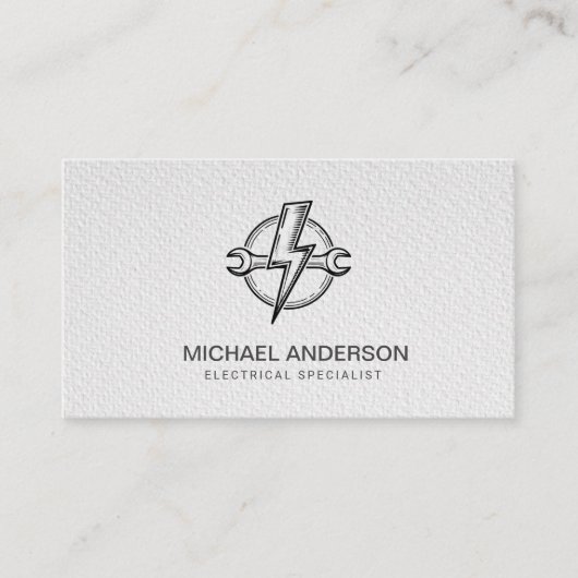 Electrical Contractor Electrician Professional 名刺 (正面)