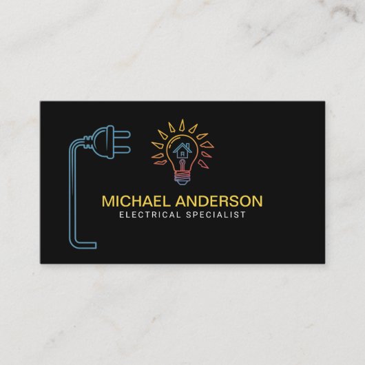 Electrical Contractor Electrician Professional 名刺 (正面)