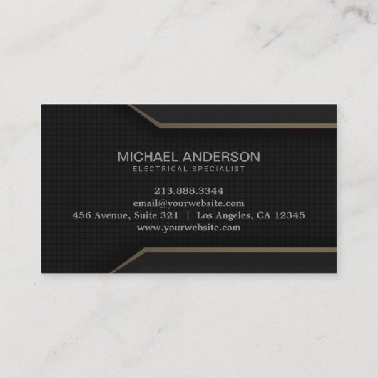 Electrical Contractor Electrician Professional     名刺 (裏面)