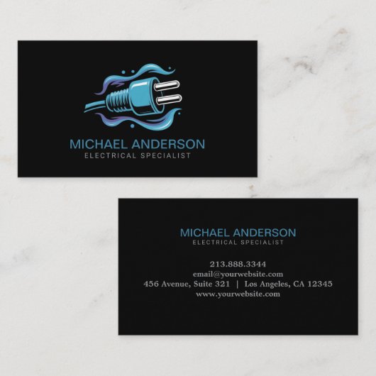 Electrical Contractor Electrician Professional   名刺 (正面/裏面)