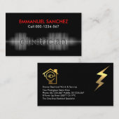Electrical Current Powers Electrician 名刺 (正面/裏面)