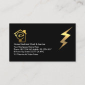Electrical Current Powers Electrician 名刺 (裏面)