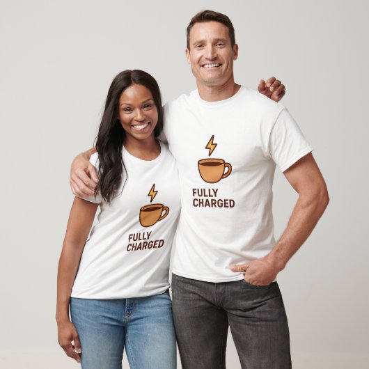 Electrical Engineer Fully Charged Coffee Lover Tシャツ (ユニセックス)