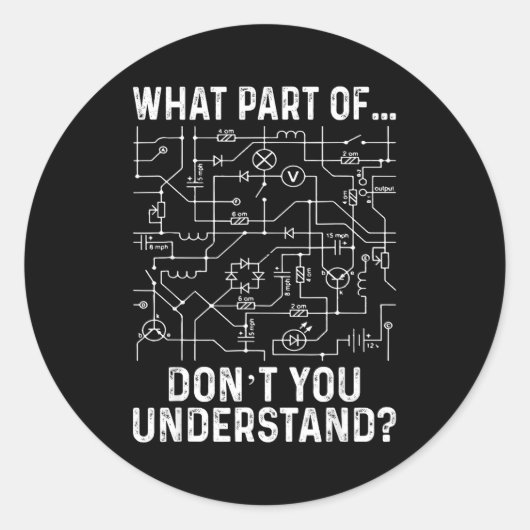 Electrical Engineering Electrical Engineer Men  ラウンドシール (正面)