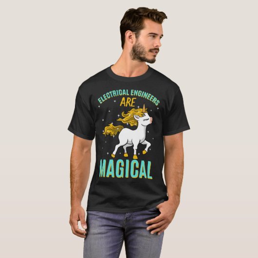 Electrical Engineers Are Magical Unicorn Job Engin Tシャツ (正面フル)