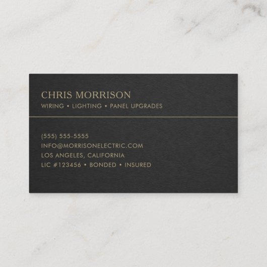 Electrical Installation Professional 名刺 (裏面)