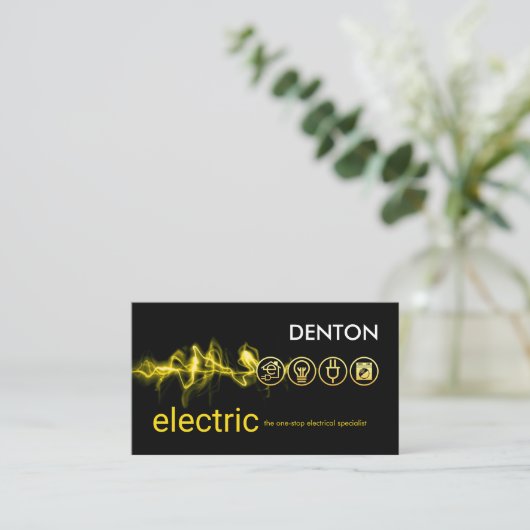 Electrical Lightning Powers Electric Icons 名刺 (スタンド正面)